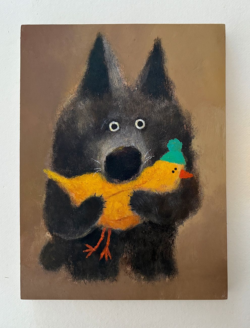 Wolf and Bird – Original 23x30 cm