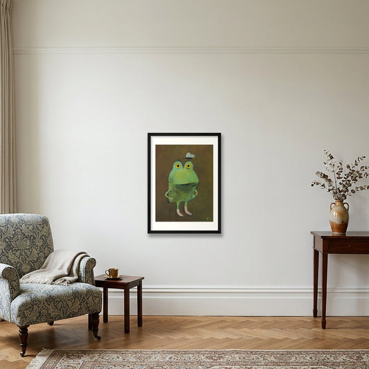 One Hungry Frog — 42×59cm, 17×23" Black Frame