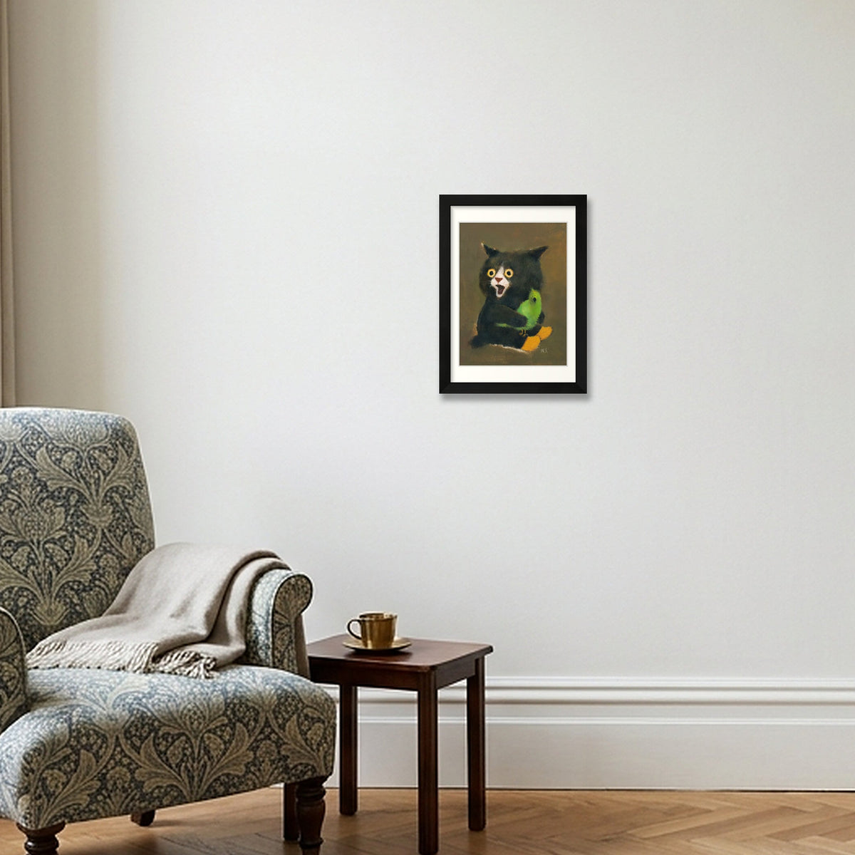 Parrot and Me — A4 (21×30cm, 8×12") Black Frame