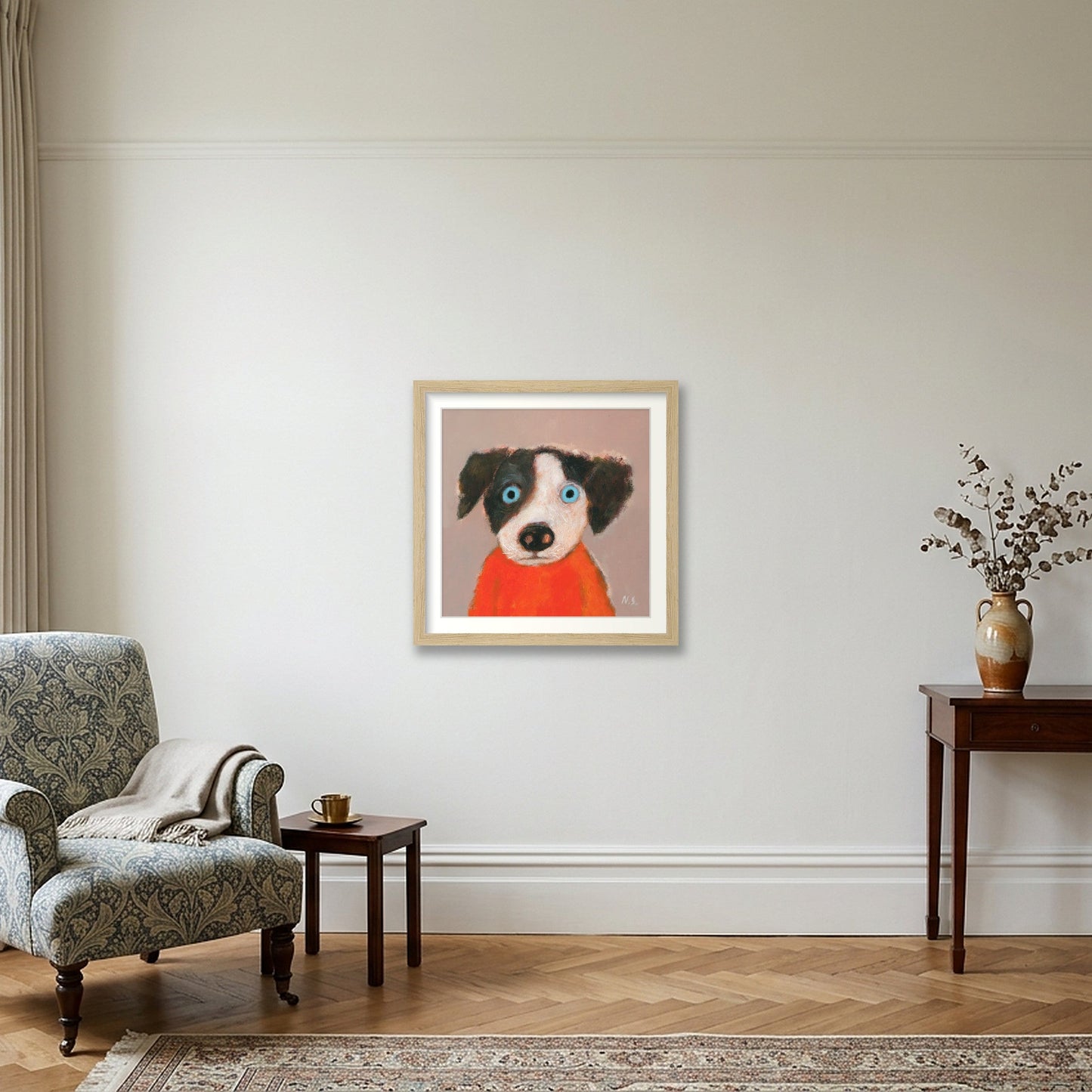 Waiting For Lunch? — 30×30cm, 12×12" Oak Frame