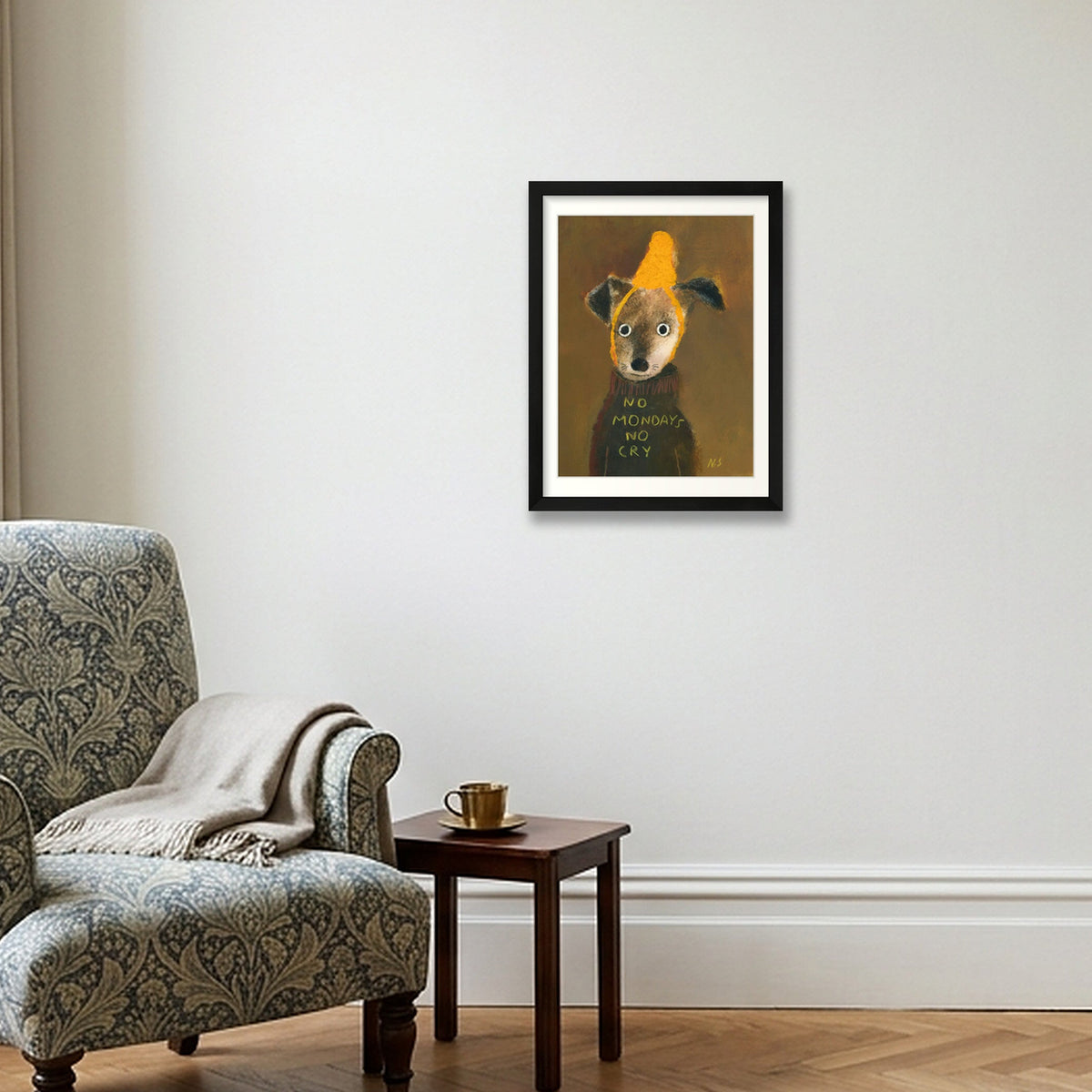 No Mondays No Cry  — 30×40cm, 12×16" Black Frame