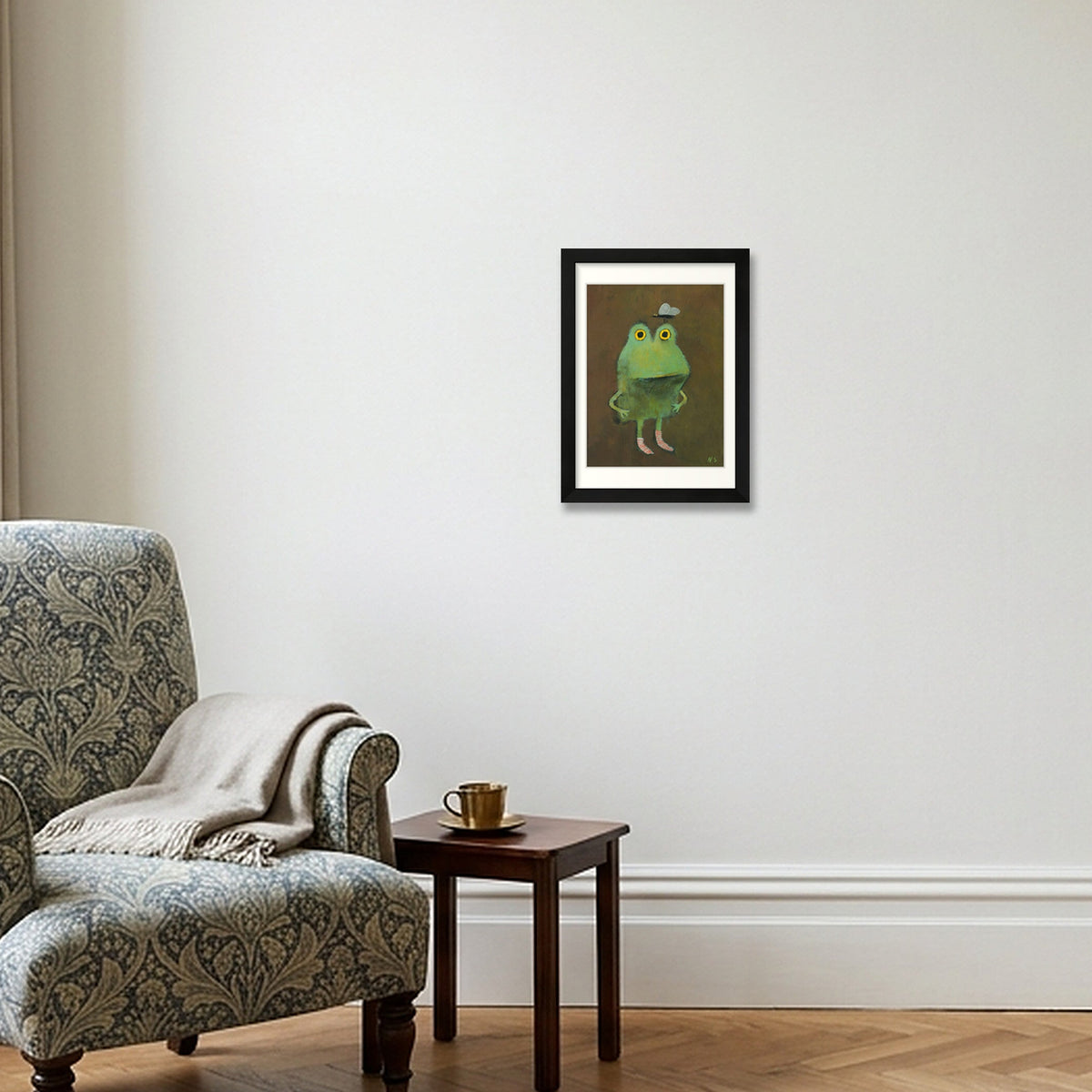One Hungry Frog — A4 (21×30cm, 8×12") Black Frame