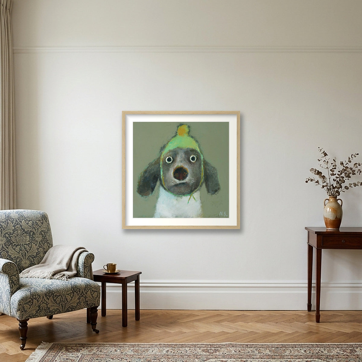 Little Hat — 50×50cm, 20×20" Oak Frame
