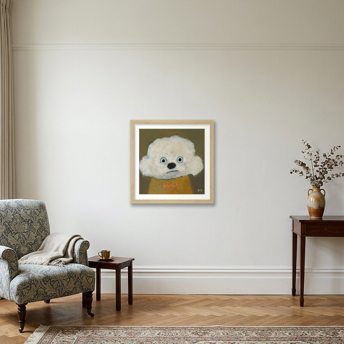 Duck Jumper — 30×30cm, 12×12" Oak Frame