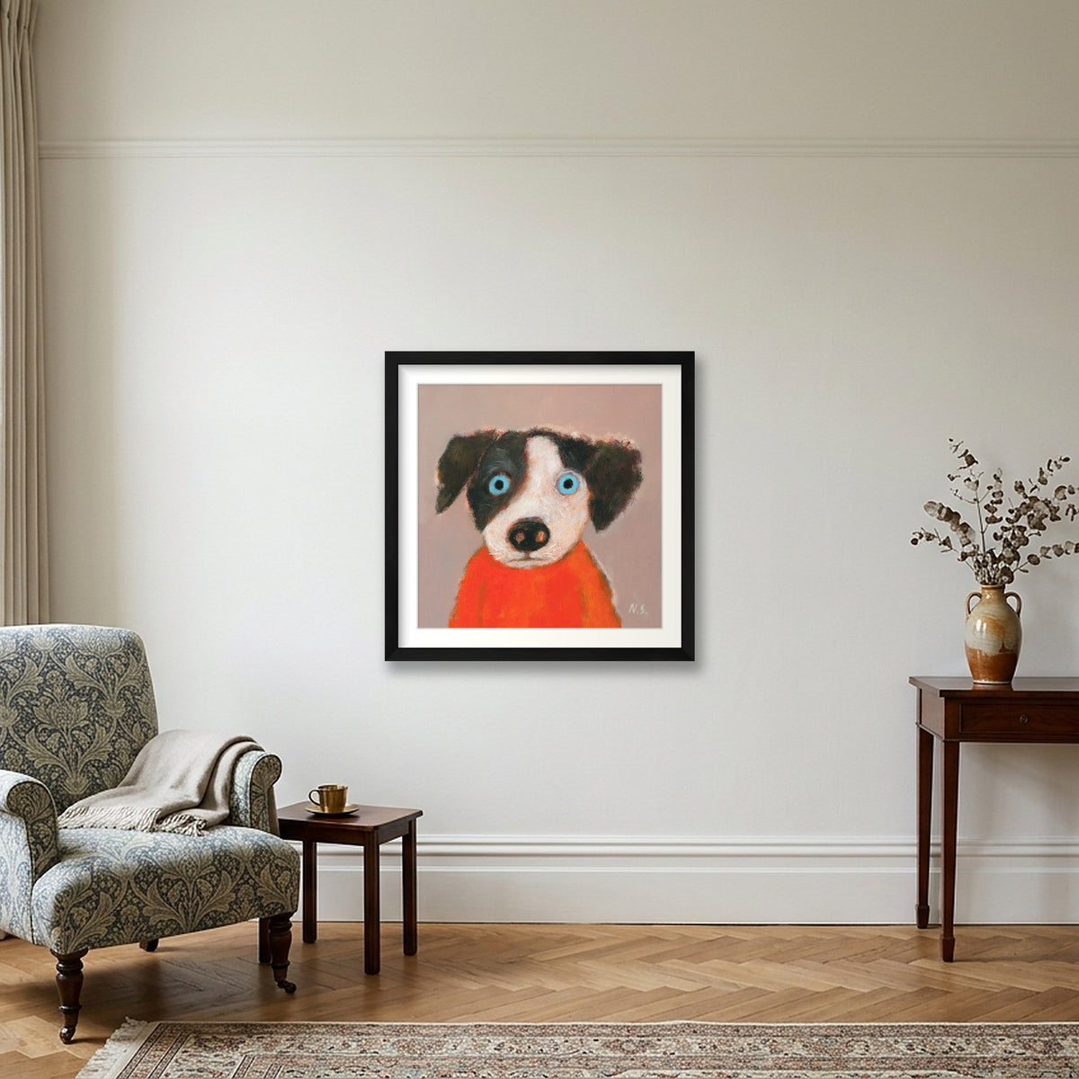 Waiting For Lunch? — 40×40cm, 16×16" Black Frame