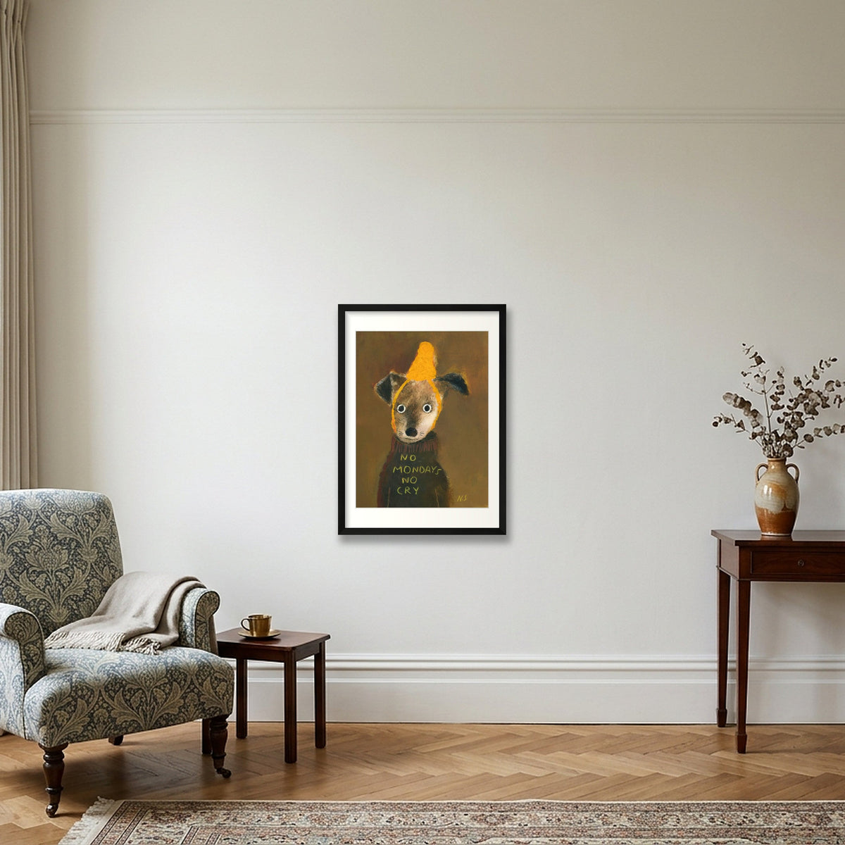 No Mondays No Cry  — 42×59cm, 17×23" Black Frame