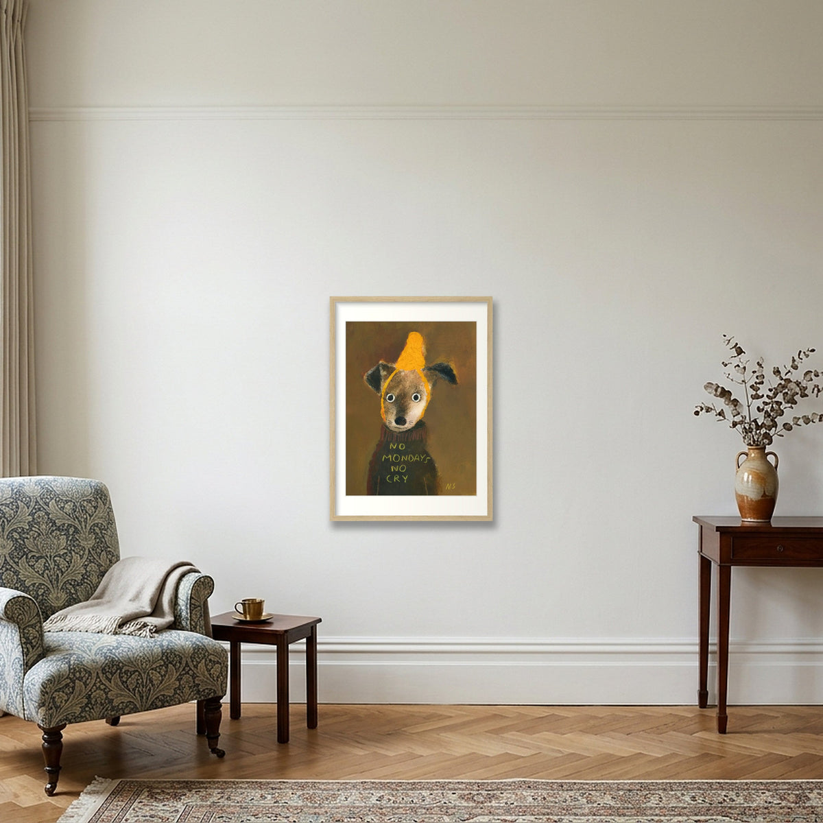 No Mondays No Cry  — 42×59cm, 17×23" Oak Frame
