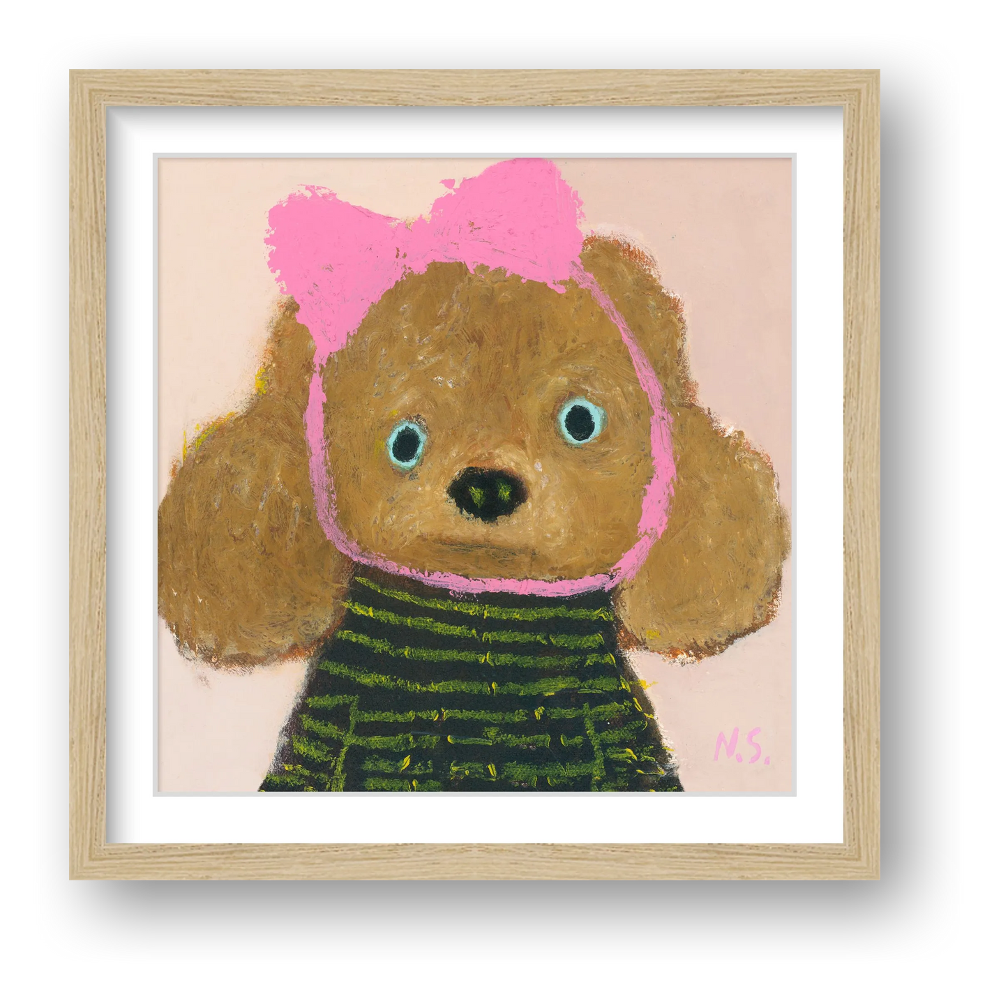 Pink Bow — framed